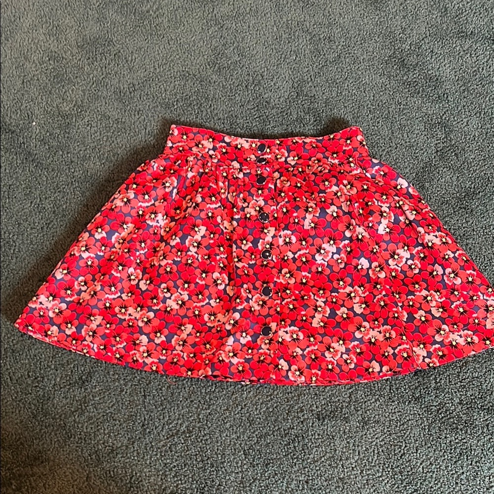Vintage H&M Floral Red Mini Skirt